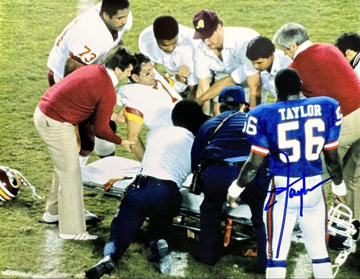Lawrence Taylor Signed 11x14 Framed Photo Theismann Sack Giants Auto HOF Steiner
