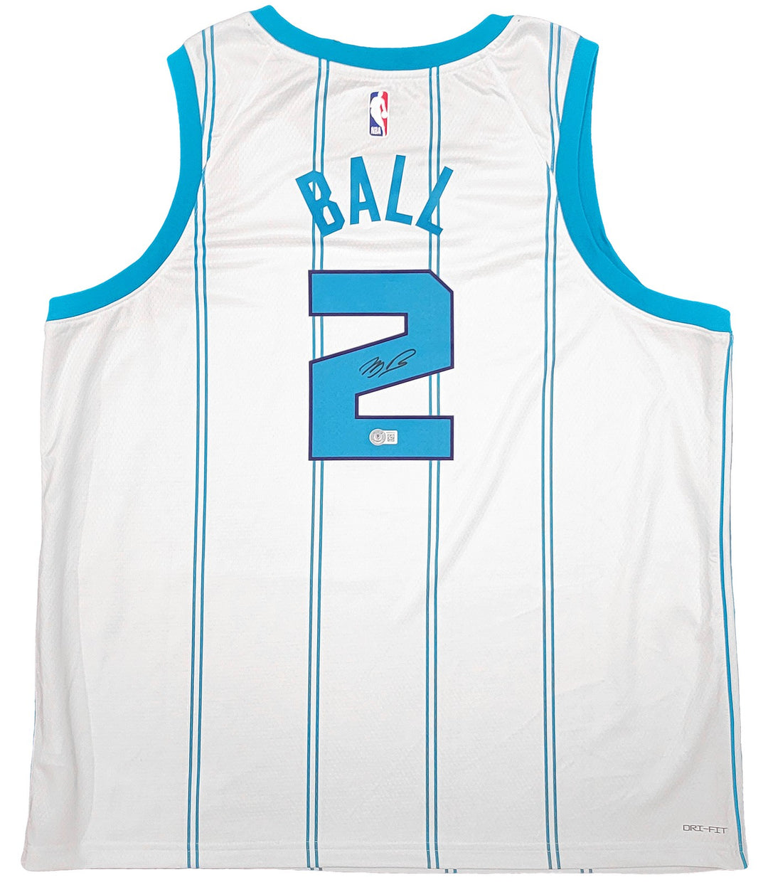 Charlotte Hornets LaMelo Ball Signed White Nike Swingman Jersey Size XXL Beckett