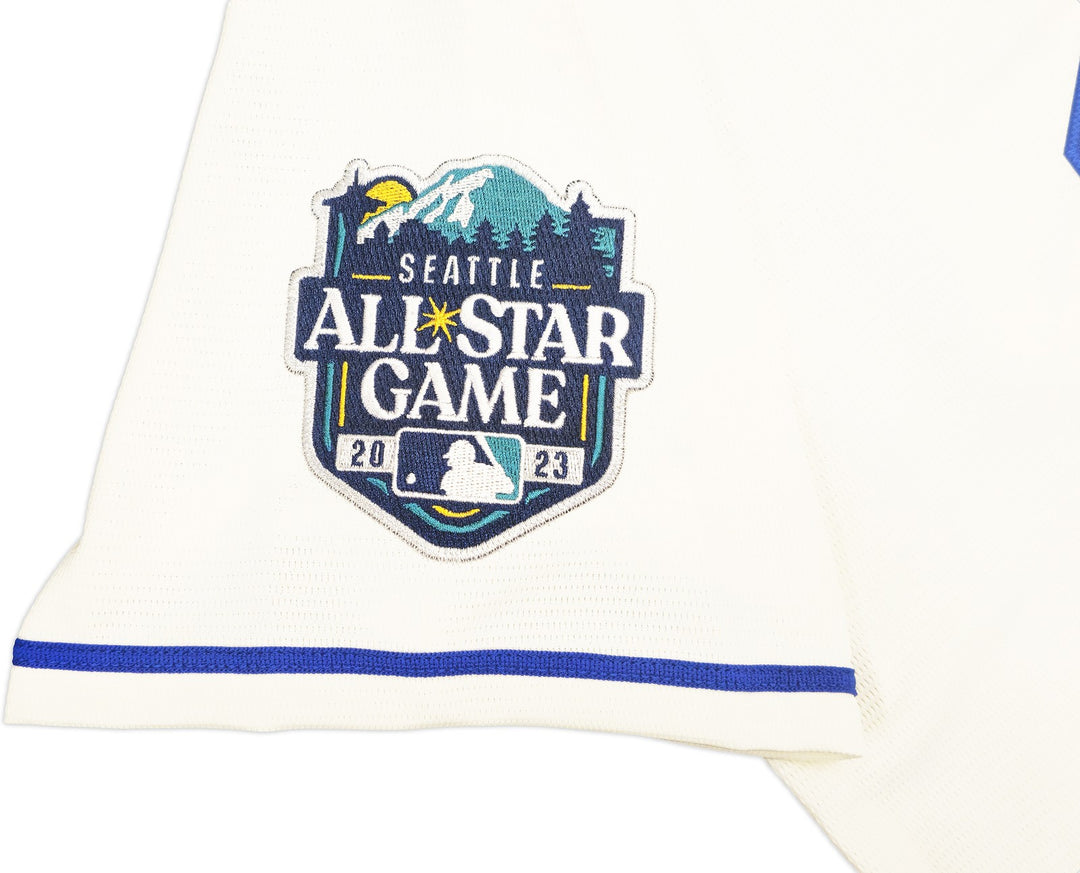 Mariners Ken Griffey Jr. Auto Cream Nike 2023 ASG Patch Jersey Sz L HOF 16 BAS