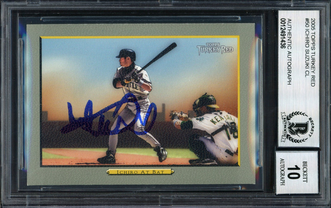 Ichiro Suzuki Auto Signed 2005 Topps Turkey Red Card 50 Mariners Auto 10 Beckett