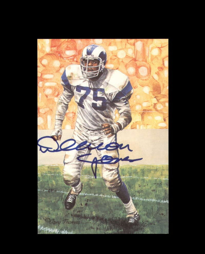 Deacon Jones PSA DNA Signed Goal Line Art Card GLAC Autograph