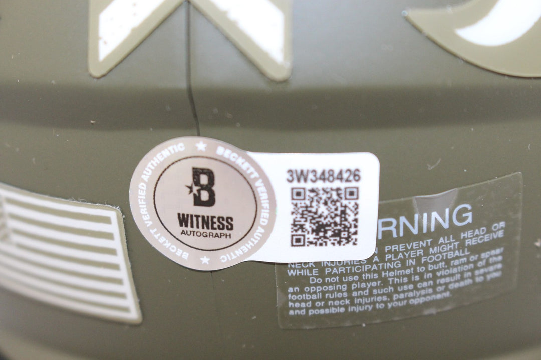 Jonathon Cooper Autographed Denver Broncos 22 STS Mini Helmet Beckett WIT 52791