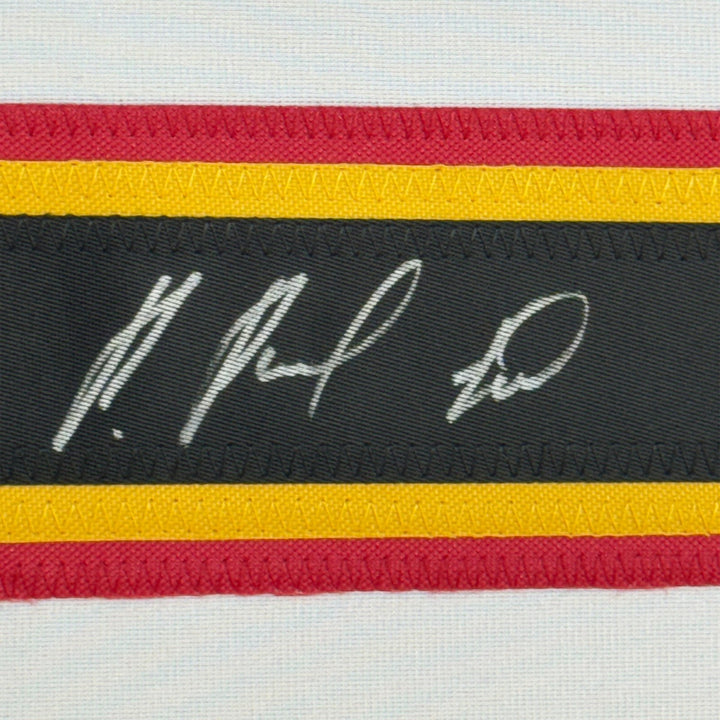 Framed Autographed/Signed Pavel Bure 35x39 Vancouver White Jersey JSA COA