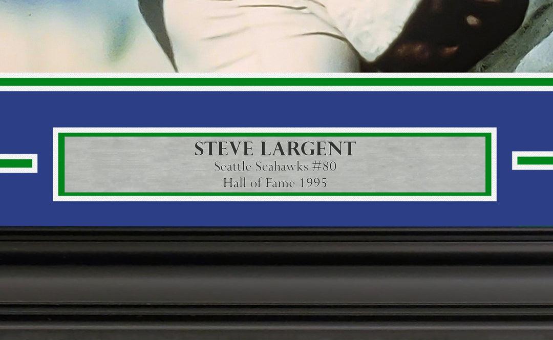 Steve Largent Signed Framed 16x20 Photo Seattle Seahawks "HOF 95" MCS Holo
