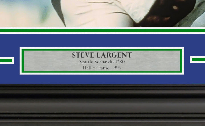 Steve Largent Signed Framed 16x20 Photo Seattle Seahawks "HOF 95" MCS Holo