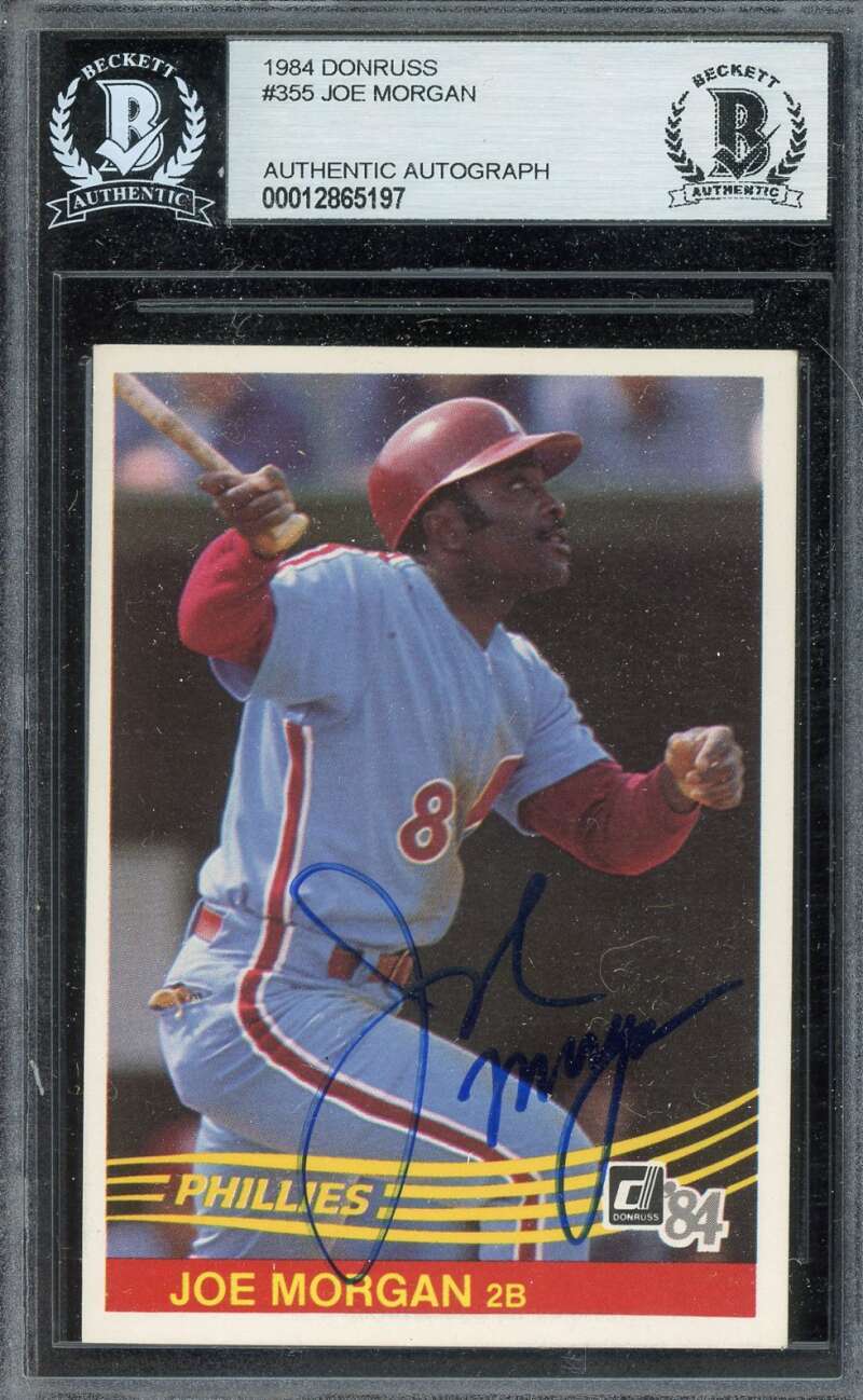 Joe Morgan Beckett BAS Signed 1984 Donruss Autograph