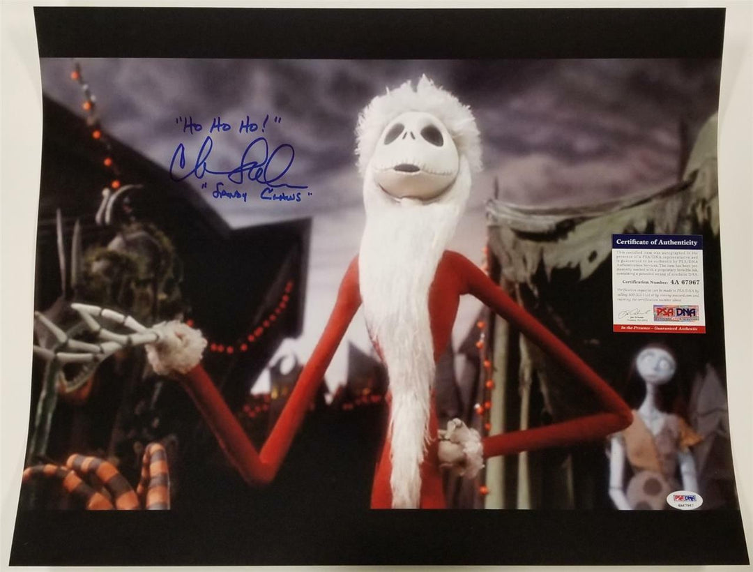 Chris Sarandon "Ho Ho Ho Sandy Claws" signed Jack Skellington 16x20 Photo PSA