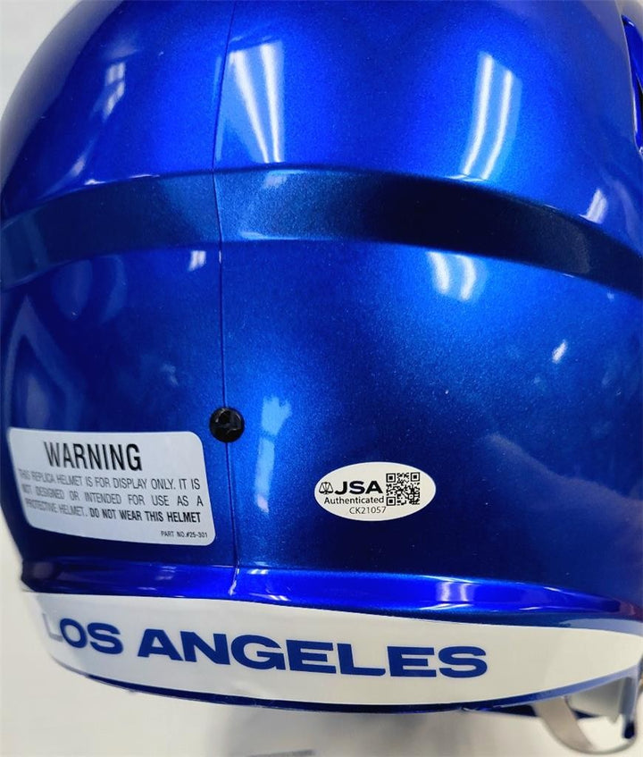 Puka Nacua signed LA Rams Replica Speed Full Size Helmet autograph ~ JSA