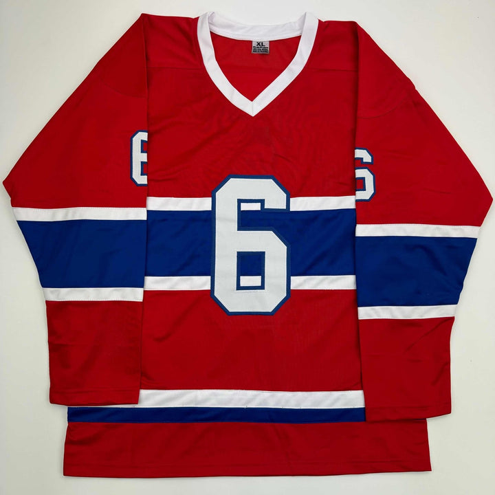 Signed Pierre Mondou 3 Cups 77-78-79 Montreal Red Jersey JSA COA