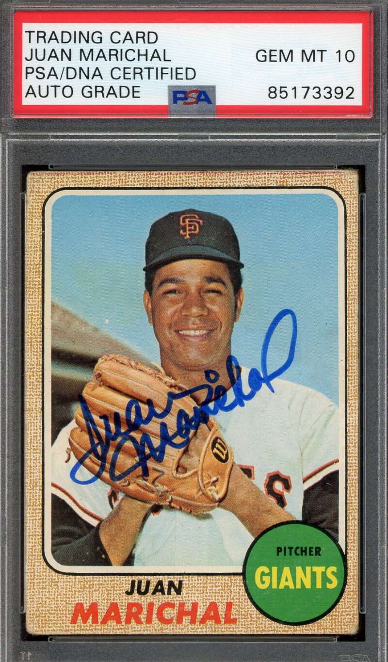 Juan Marichal Gem Mint 10 PSA DNA Signed 1968 Topps  Autograph