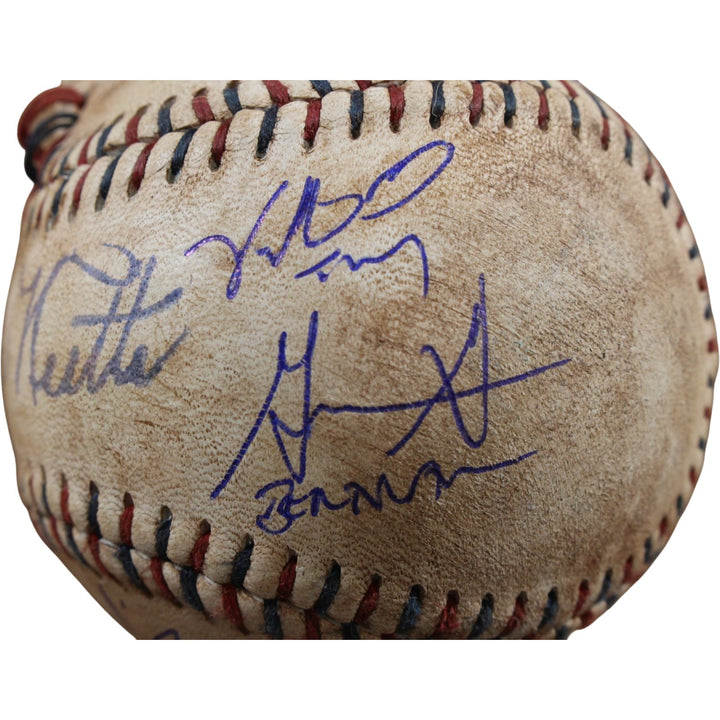 Cast Sandlot Autographed Ripped Custom Baseball Renna +7 Character Beckett 57168