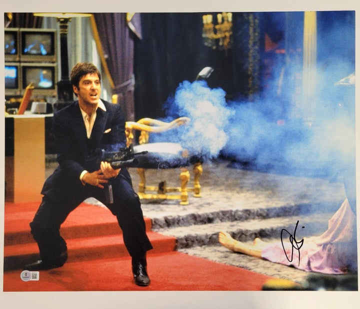 Al Pacino signed Scarface 16x20 photo Tony Montana autograph (D) ~ Beckett BAS