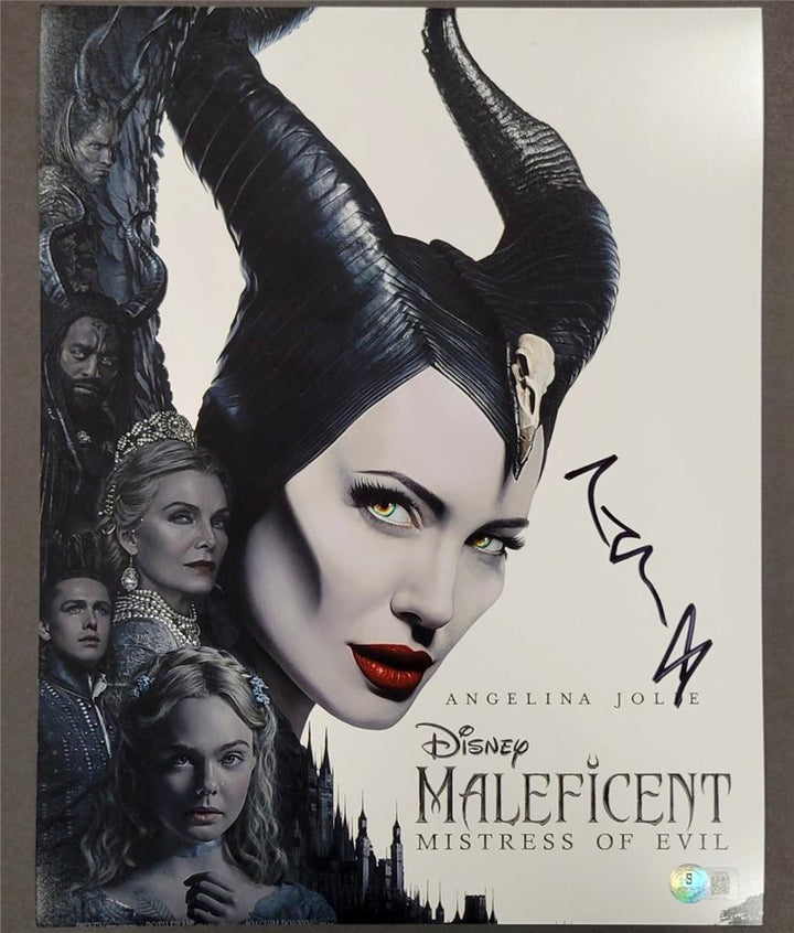 Angelina Jolie signed Maleficent 11x14 photo autograph ~ Beckett BAS