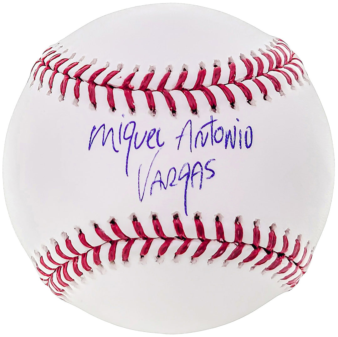 Miguel Vargas Signed MLB Baseball Dodgers, White Sox Full Name Beckett Wit