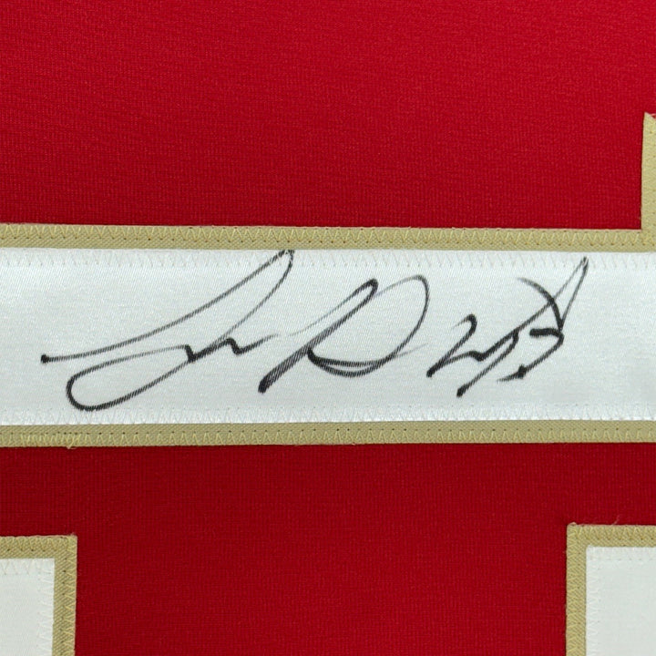 Framed Autographed/Signed Sam Reinhart 35x39 Florida Red Jersey JSA COA