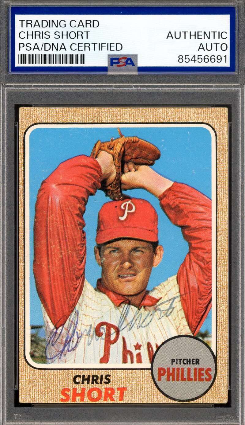 Chris Short PSA DNA Vintage Signed 1968 Topps Autograph