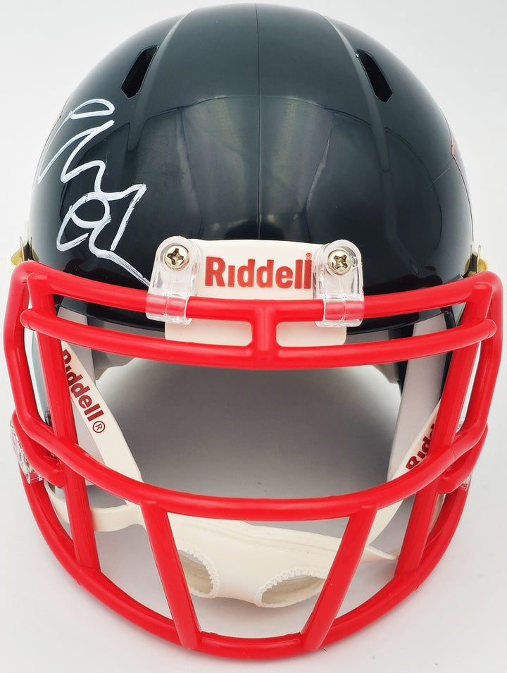 Chevy Chase Auto Signed Christmas Vacation Black Speed Mini Helmet Beckett Wit