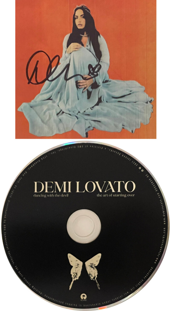 Demi Lovato signed 2021 Dancing With The Devil 4x4 Art Card- Album Cover/CD- JSA