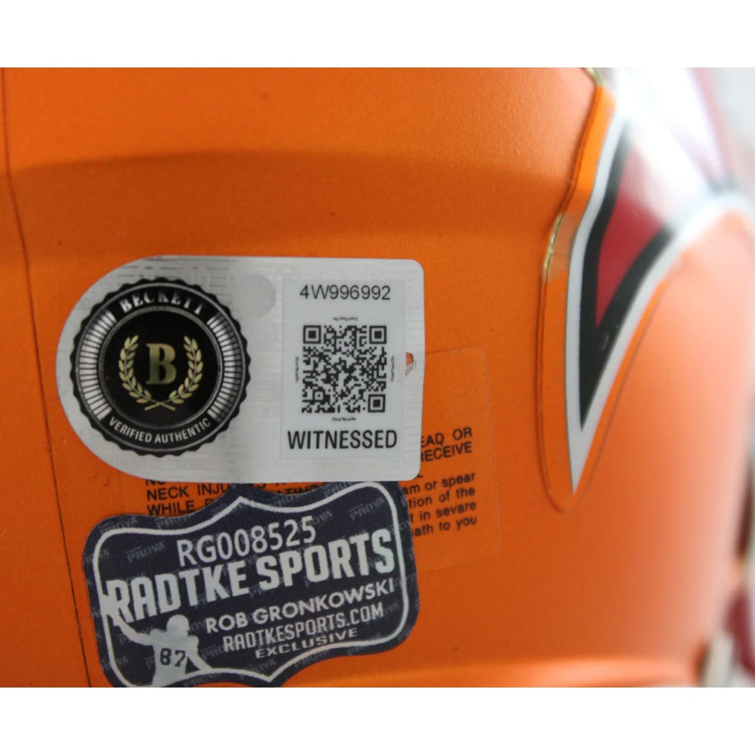 Rob Gronkowski Signed Tampa Bay Buccaneers Mini Helmet Blaze Beckett W 58344
