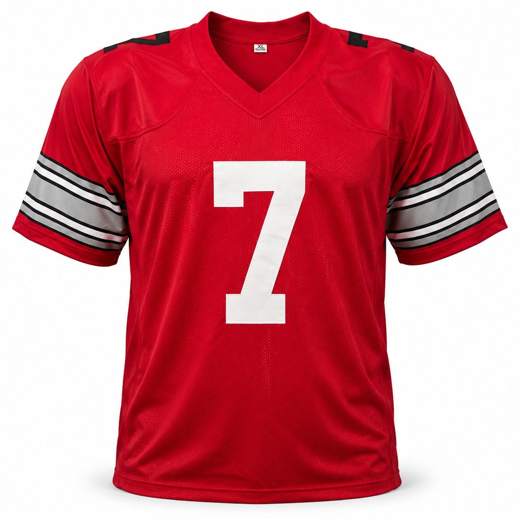 Ohio State Buckeyes Dwayne Haskins Signed Red Jersey JSA
