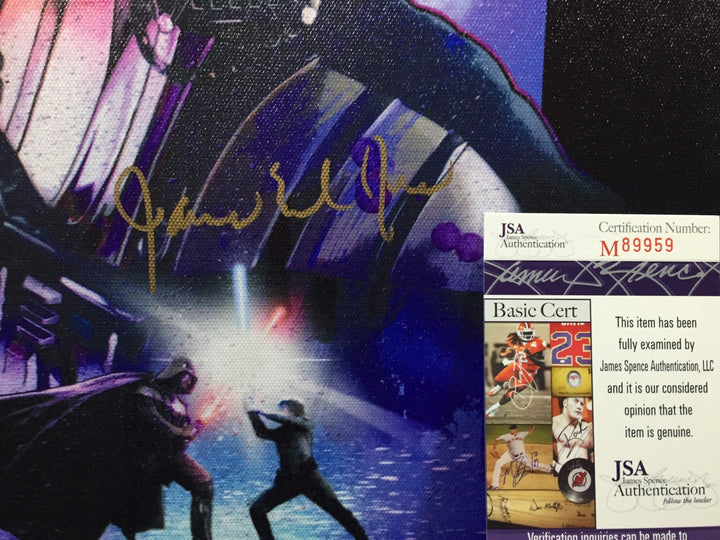 JSA JAMES EARL JONES SIGNED AUTOGRAPHED CANVAS PHOTO 11X17 Darth Vader Star Wars