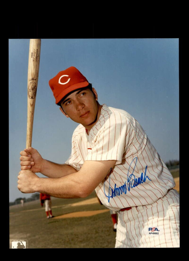 Johnny Bench PSA DNA Coa Signed 8x10 Photo Autograph Reds