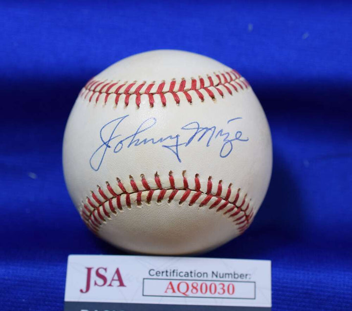Johnny Mize JSA Cert Signed American League OAL Autograph Baseball