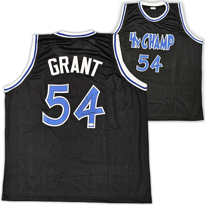 Orlando Magic Horace Grant Autographed Signed Black Jersey "4x Champs" JSA