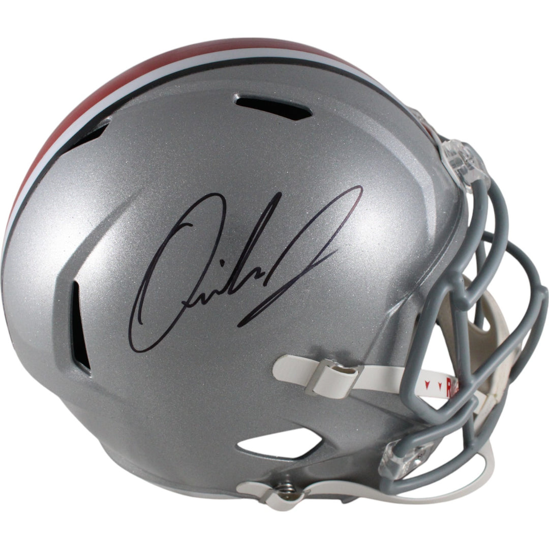 Quinshon Judkins Autographed Ohio State Buckeyes Speed F/S Helmet Beckett 49635