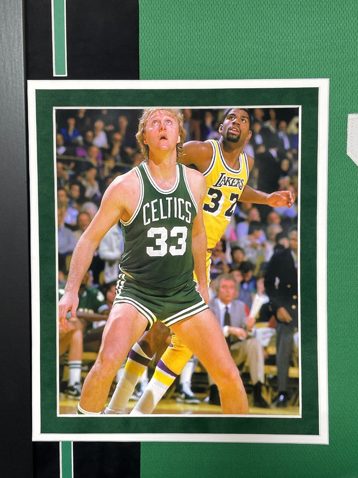 Larry Bird Autographed Boston Celtics Jersey Framed JSA Signed Green Memorabilia
