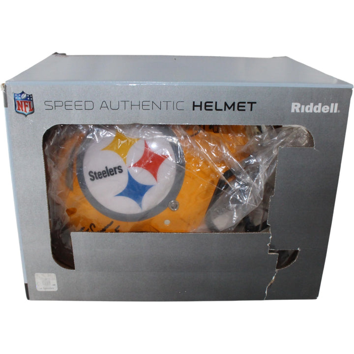 Pittsburgh Steelers Autographed HOF Pro Helmet Franco Bradshaw +12 Beckett 54604