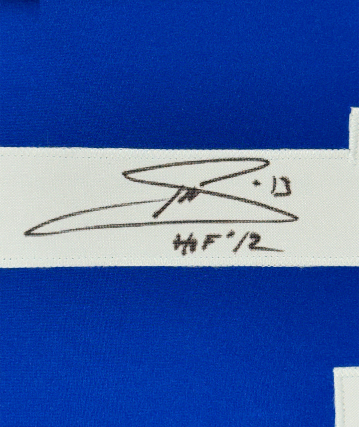 Framed Autographed/Signed Mats Sundin 33x42 HOF 12 Toronto Blue Jersey JSA COA