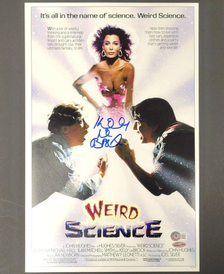 Kelly LeBrock autograph signed Weird Science 11x17 photo poster ~ Beckett BAS