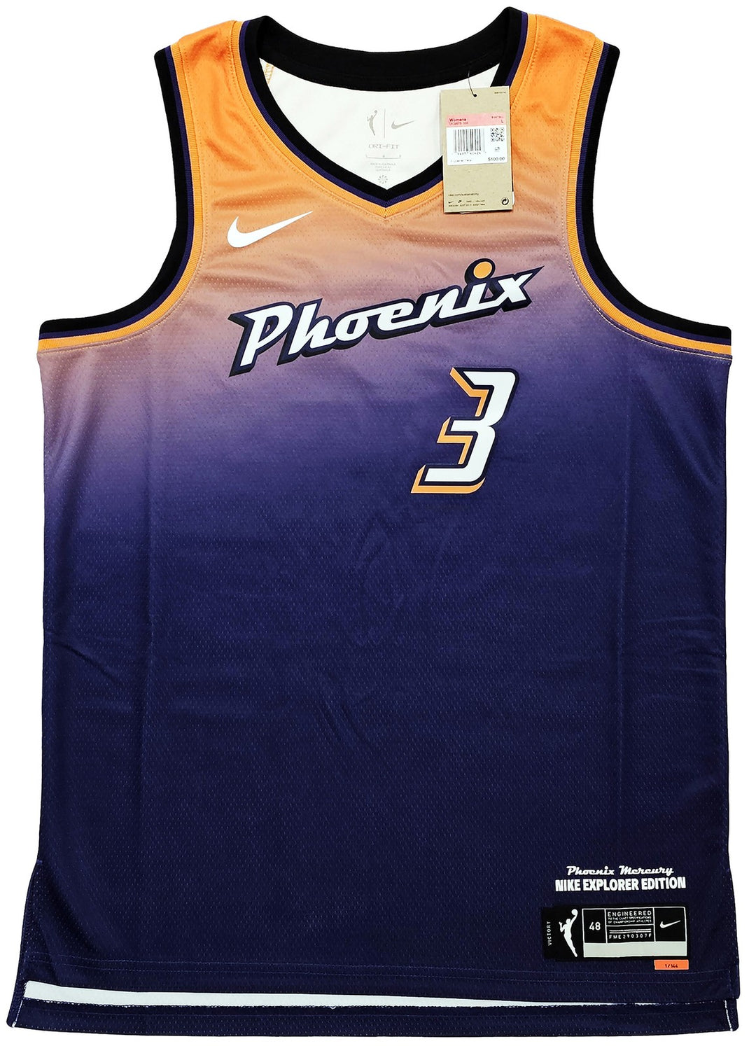 Phoenix Mercury Diana Taurasi Auto Purple Nike Explorer Edition Jersey L Beckett