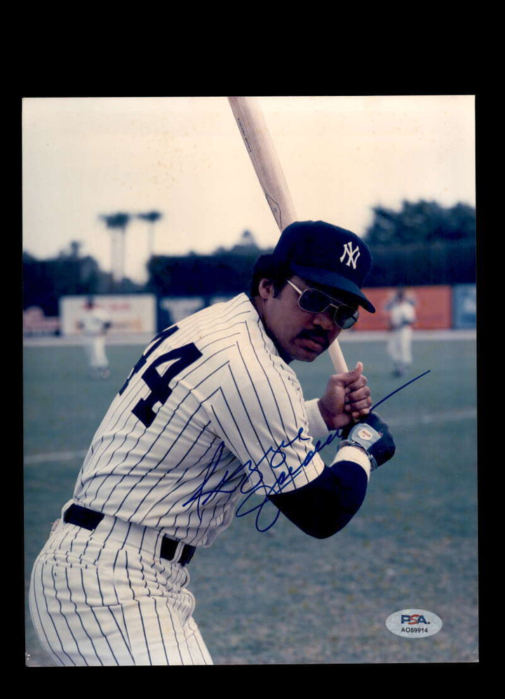 Reggie Jackson PSA DNA Signed 8x10 Photo Autograph Yankees