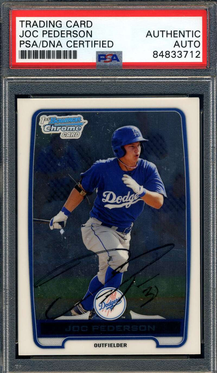Joc Pederson PSA DNA Signed 2014 Bowman Chrome Rookie Autograph