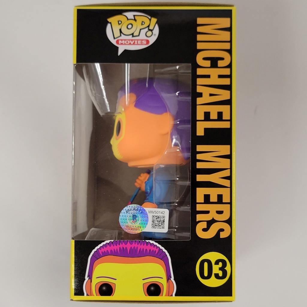 Nick Castle signed Michael Myers Black Light Funko Pop (w) ~ BAS Witness Holo