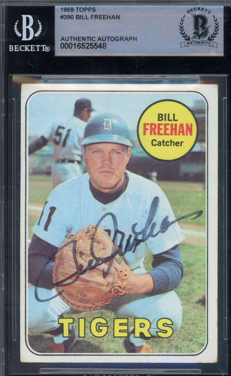 Bill Freehan Beckett BAS Signed 1969 Topps Autograph