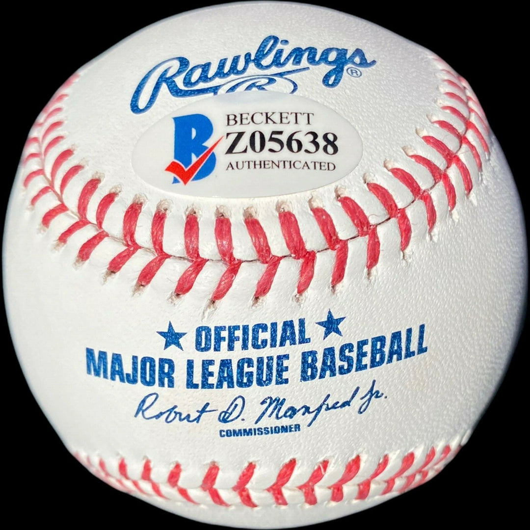 ED ASNER SIGNED AUTOGRAPHED OFFICIAL MAJOR LEAGUE BASEBALL MLB JSA A
