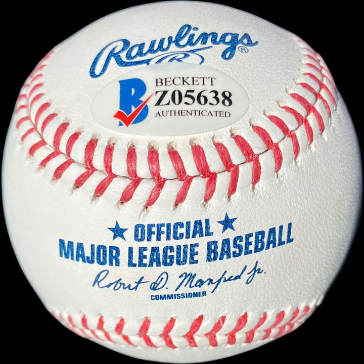 ED ASNER SIGNED AUTOGRAPHED OFFICIAL MAJOR LEAGUE BASEBALL MLB JSA A