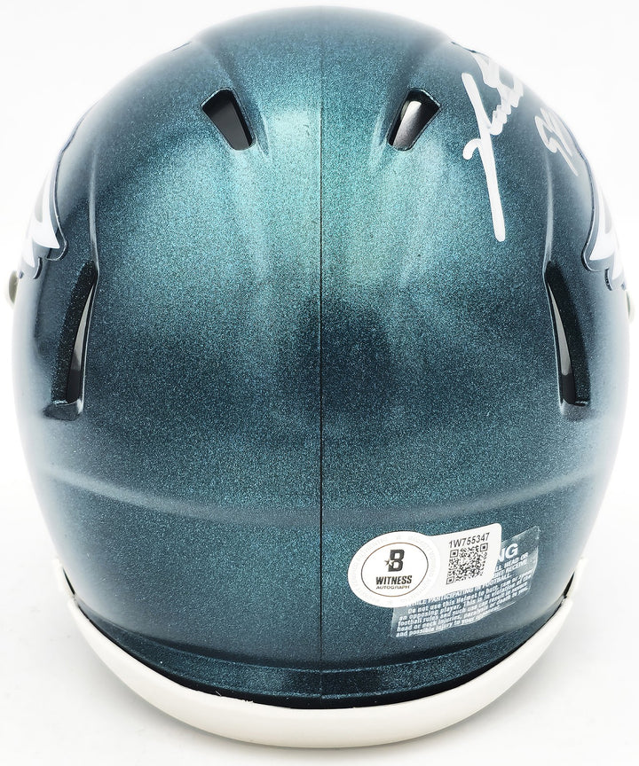 Jalen Carter Signed Philadelphia Eagles Green Speed Mini Helmet Beckett Wit