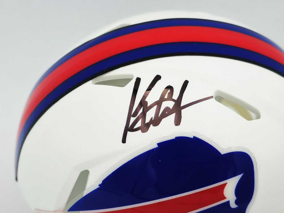 Keon Coleman Signed Buffalo Bills White Speed Mini Helmet Beckett Witness