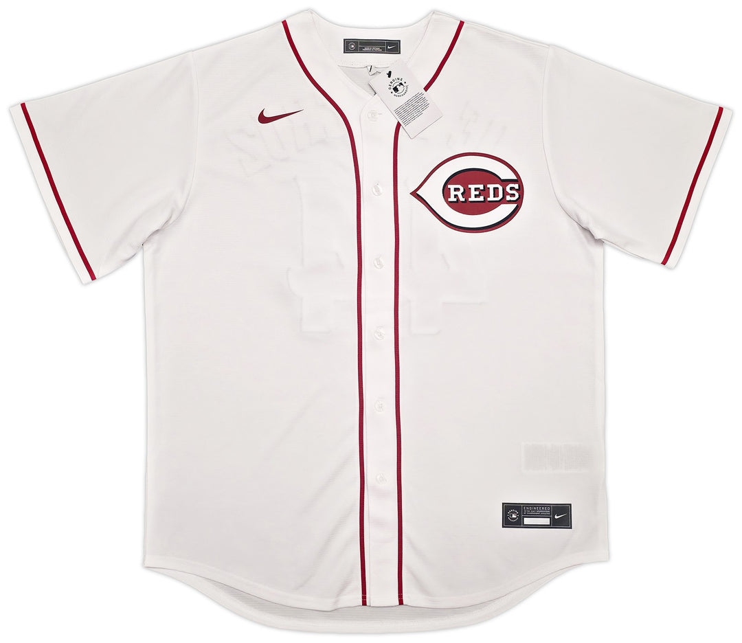 Cincinnati Reds Elly De La Cruz Signed White Nike Jersey Size XL Beckett Witness