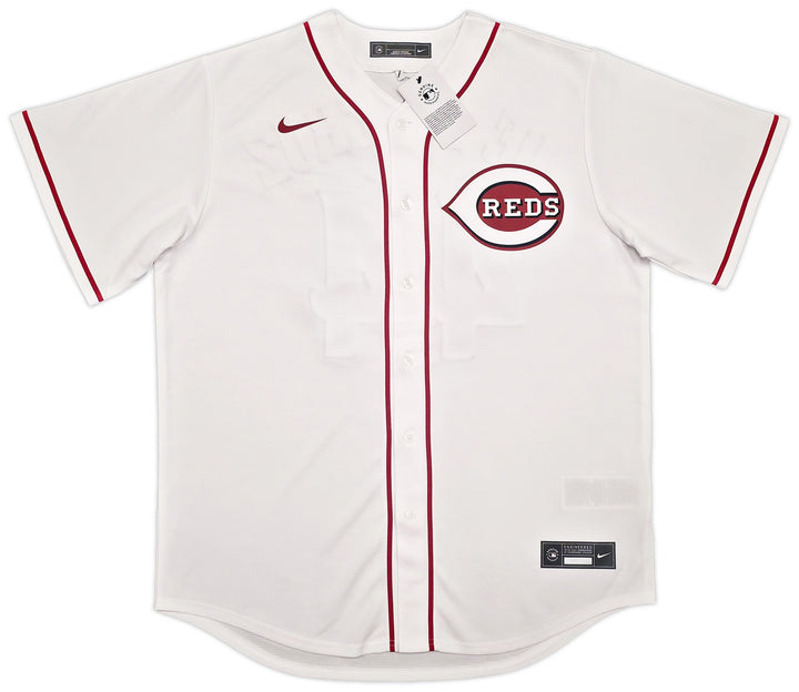 Cincinnati Reds Elly De La Cruz Signed White Nike Jersey Size XL Beckett Witness