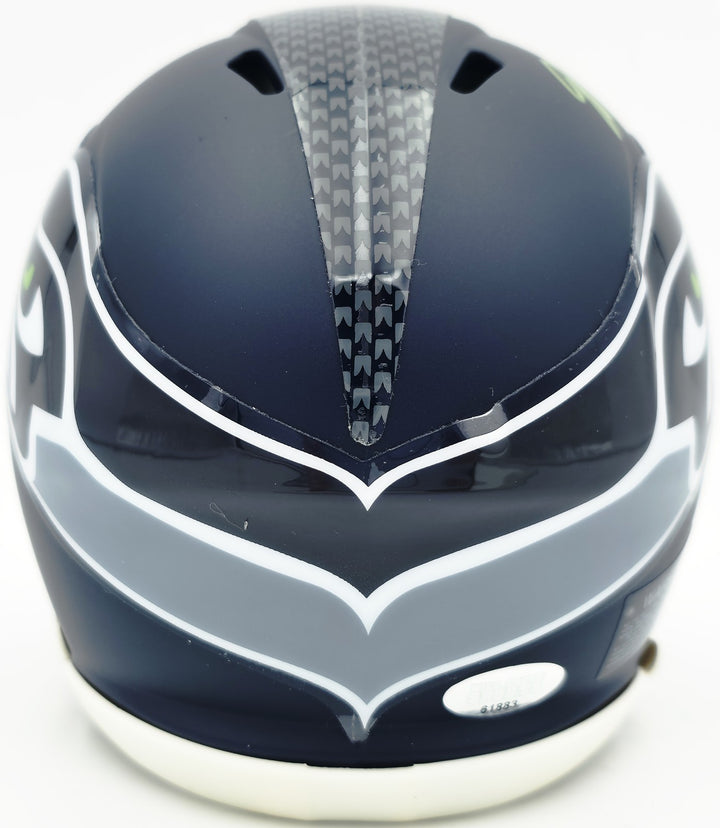 Jarran Reed Signed Seattle Seahawks Blue Speed Mini Helmet MCS Holo
