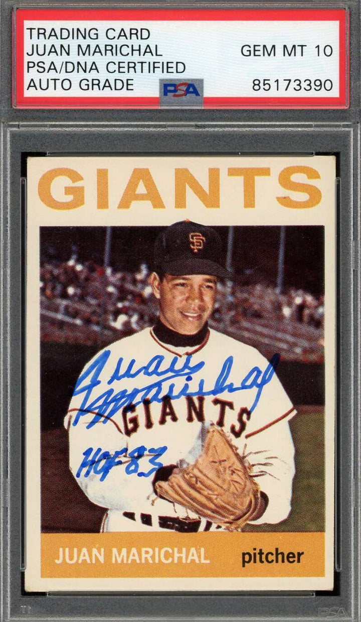 Juan Marichal Gem Mint 10 PSA DNA Signed 1964 Topps Autograph