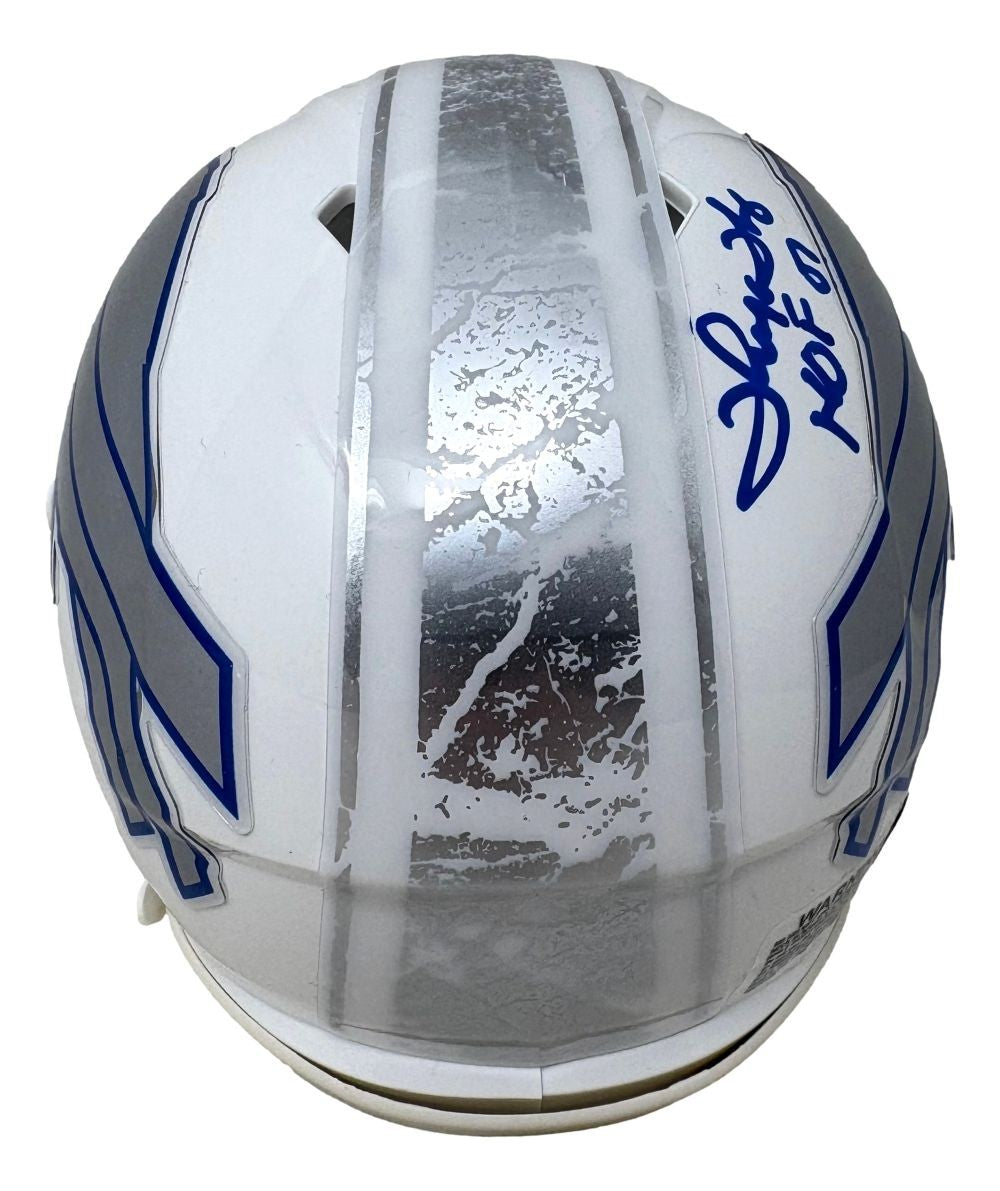 Thurman Thomas Signed Buffalo Bills Rivalries Mini Speed Helmet HOF 07 BAS