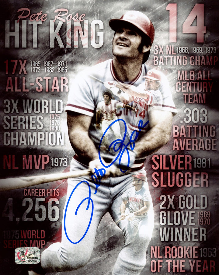 Pete Rose Autographed Signed 8x10 Photo Cincinnati Reds PR Holo