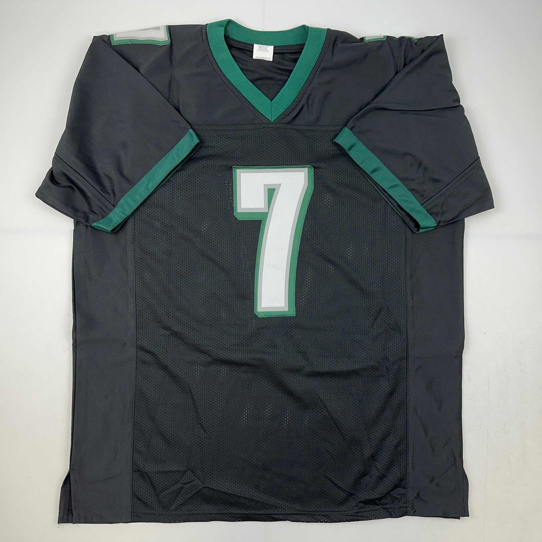 Facsimile Autographed Michael Mike Vick Philadelphia Black Reprint Jersey Men XL