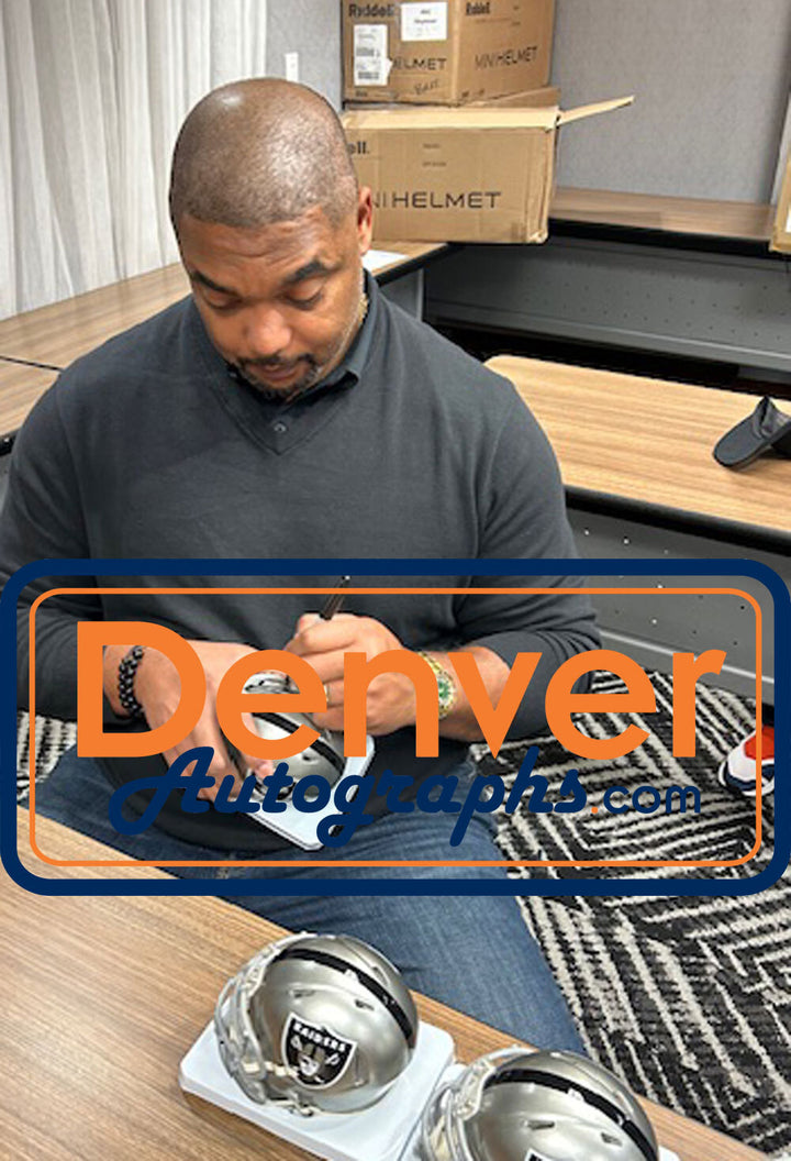 Richard Seymour Signed Las Vegas Raiders Mini Helmet HOF Beckett 45812